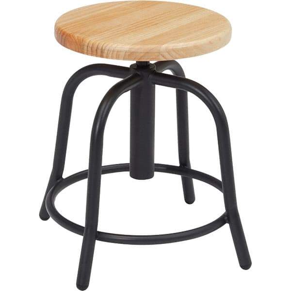 NPS - Swivel & Adjustable Stools Type: Adjustable Height Swivel Stool Base Type: Steel - Americas Industrial Supply