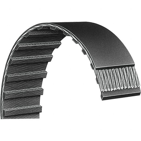Bando - Section H, 3" Wide, 57" Outside Length, Timing Belt - Neoprene Rubber, Black, Series H, No. 570H300 - Americas Industrial Supply