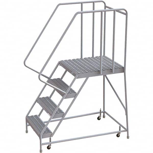 TRI-ARC - Rolling & Wall Mounted Ladders & Platforms Type: Rolling Warehouse Ladder Style: Rolling Safety Ladder - Americas Industrial Supply