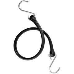 The Perfect Bungee - Heavy Duty Bungee Strap with Triangulated Galvanized S Hook - 24" OAL, Black - Americas Industrial Supply