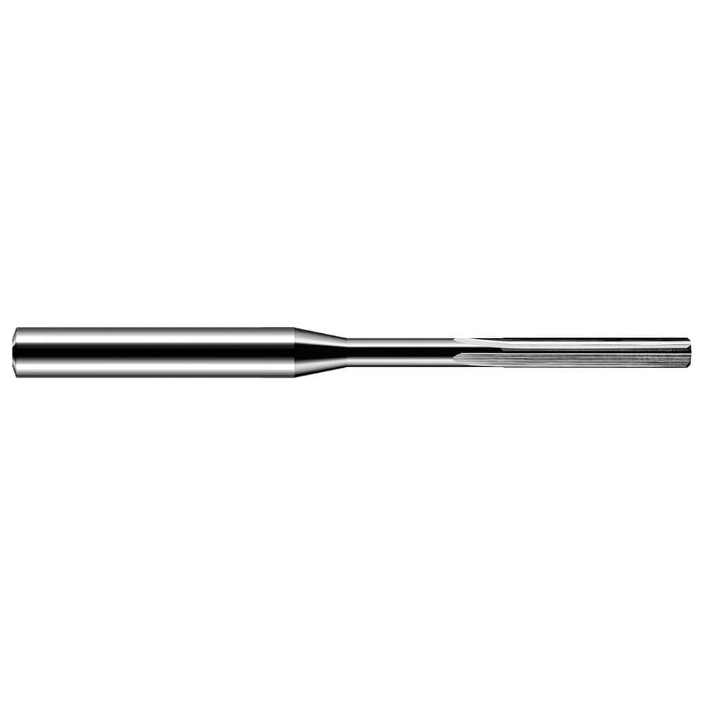 Chucking Reamer: 0.0925″ Dia, 2-1/2″ OAL, 11/16″ Flute Length, Straight Shank, Solid Carbide 4 Flute