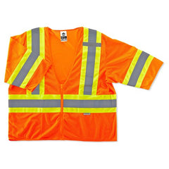 8330Z S/M Orange 2-Tone Vest Type R Class 3 - Americas Industrial Supply