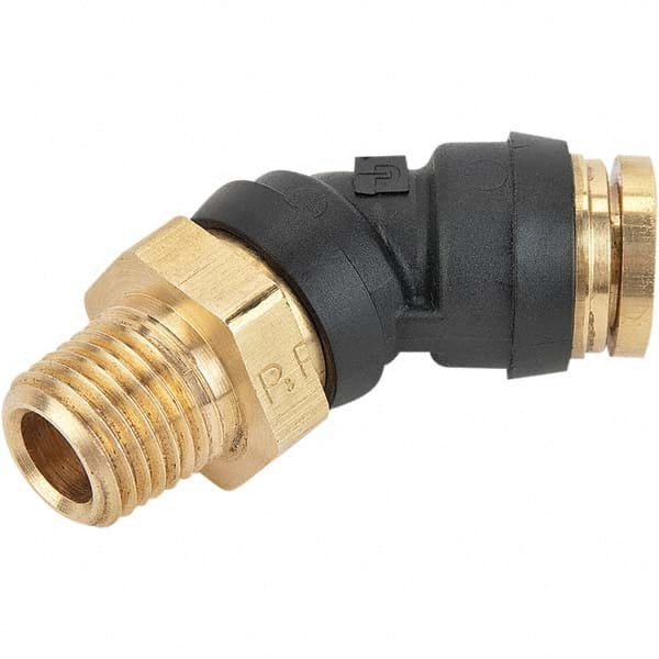 Parker - Plastic Push-To-Connect Tube Fittings Type: Male Swivel Elbow Tube Outside Diameter (Inch): 3/4 x 3/4 - Americas Industrial Supply