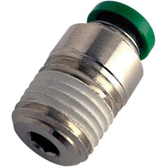 Parker - Metal Push-To-Connect Tube Fittings Type: Male Connector Tube Outside Diameter (Inch): 0.25 - Americas Industrial Supply