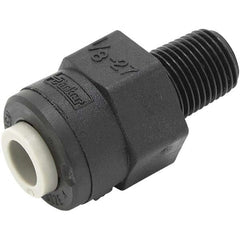 Parker - Plastic Push-To-Connect Tube Fittings Type: Male Connector Tube Outside Diameter (Inch): 3/8 x 1/4 - Americas Industrial Supply