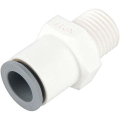 Parker - Plastic Push-To-Connect Tube Fittings Type: Male Connector Tube Outside Diameter (Inch): 3/8 x 1/8 - Americas Industrial Supply