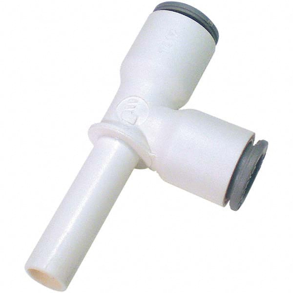 Parker - Plastic Push-To-Connect Tube Fittings Type: Plug-In Run Tee Tube Outside Diameter (Inch): 3/8 x 3/8 - Americas Industrial Supply