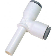 Parker - Plastic Push-To-Connect Tube Fittings Type: Plug-In Run Tee Tube Outside Diameter (Inch): 3/8 x 3/8 - Americas Industrial Supply