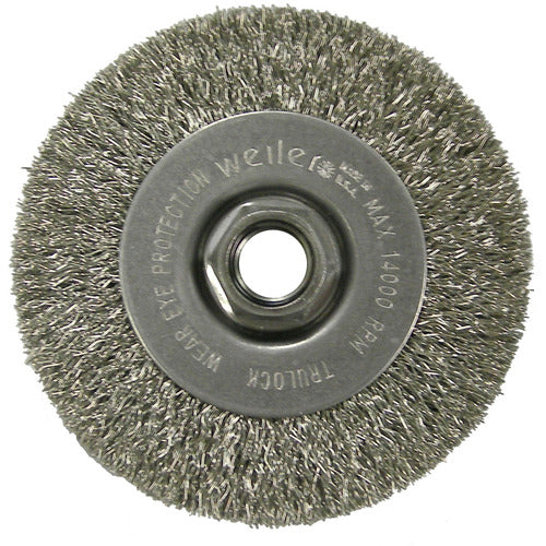 4″ Diameter-5/8″-11 Arbor Hole - Crimped Steel Wire Straight Wheel - Americas Industrial Supply
