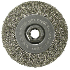 4″ Diameter-5/8″-11 Arbor Hole - Crimped Steel Wire Straight Wheel - Americas Industrial Supply