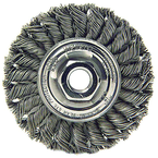 4" Diameter - 5/8-11" Arbor Hole - Knot Twist Steel Wire Straight Wheel - Americas Industrial Supply