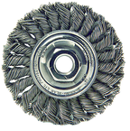 4" Diameter - 1/2-13" Arbor Hole - Knot Twist Steel Wire Straight Wheel - Americas Industrial Supply