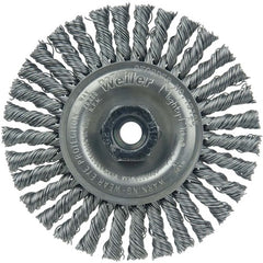4″ Diameter - MI0 × 1.25 Arbor Hole - Stringer Bead Twist Steel Wire Straight Wheel - Americas Industrial Supply