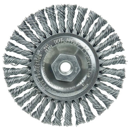 Mini Roughneck 4″ Stringer Bead Wheel, .020″ Steel Fill, 3/8″-24 UNF Nut - Americas Industrial Supply
