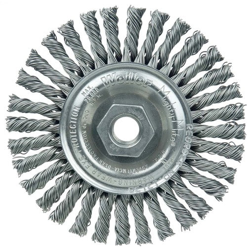 Mini Roughneck 4″ Stringer Bead Wheel, .020″ Steel Fill, 1/2″-13 UNC Nut - Americas Industrial Supply