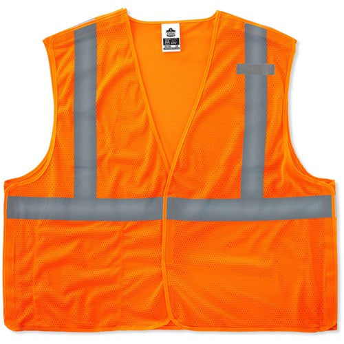 8215BA 2/3 XL Orange Breakaway Mesh Vest Type R Class 2 Economy - Americas Industrial Supply
