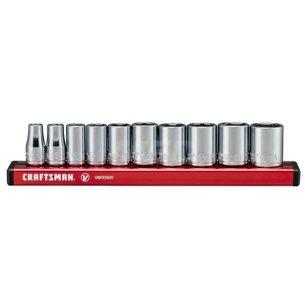 Socket Set: 1/4″ Drive 6 Point, Polished Chrome-Plated