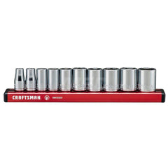 Socket Set: 1/4″ Drive 6 Point, Polished Chrome-Plated