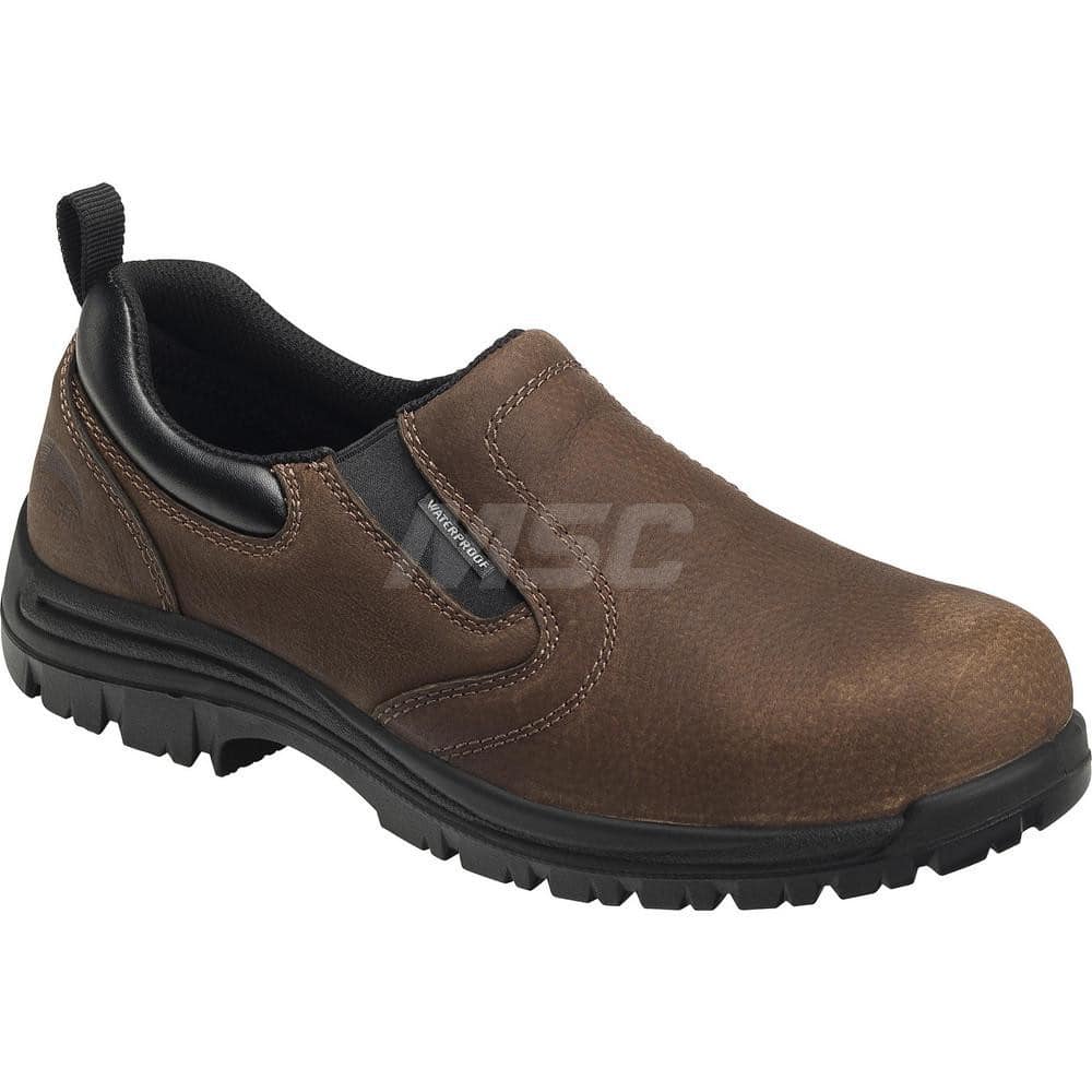 Work Boot: Size 7.5, 3″ High, Leather, Composite Toe Wide Width, Non-Slip Sole