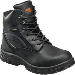 Work Boot: Size 7, 6″ High, Leather, Steel Toe Medium Width, Non-Slip Sole