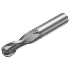 R216.42-02030-AC30G 1610 2mm 2 FL Solid Carbide Ball Nose End Mill w/Cylindrical Shank - Americas Industrial Supply