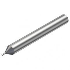 R216.42-01030-AE10G 1620 1mm 2 FL Solid Carbide Ball Nose End Mill w/Cylindrical Shank - Americas Industrial Supply