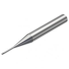 R216.42-01030-AJ10G 1620 1mm 2 FL Solid Carbide Ball Nose End Mill w/Cylindrical Shank - Americas Industrial Supply