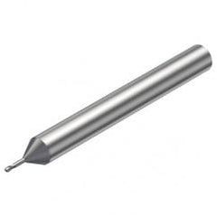 R216.42-00630-AO06G 1620 0.6mm 2 FL Solid Carbide Ball Nose End Mill w/Cylindrical Shank - Americas Industrial Supply