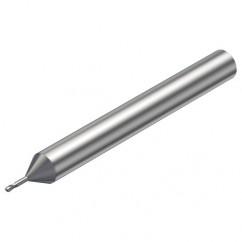 R216.42-00530-AO05G 1620 0.5mm 2 FL Solid Carbide Ball Nose End Mill w/Cylindrical Shank - Americas Industrial Supply