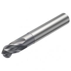 R216.44-08030-AI08G 1610 8mm 4 FL Solid Carbide Ball Nose End Mill w/Cylindrical Shank - Americas Industrial Supply