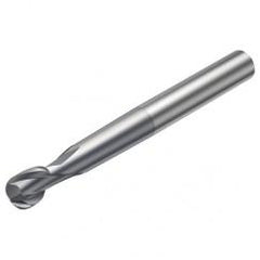 R216.62-10030-AO11G 1610 10mm 2 FL Solid Carbide Ball Nose End Mill spherical design w/Cylindrical Shank - Americas Industrial Supply