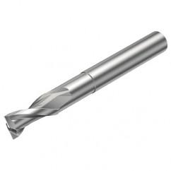 2P120-0200-NC H10F 2mm FL Straight Center Cut w/Cylindrical with Neck Shank - Americas Industrial Supply