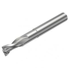 2P120-0200-NC H10F 2mm FL Straight Center Cut w/Cylindrical with Neck Shank - Americas Industrial Supply