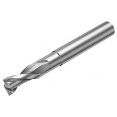 2P122-0200-NC H10F 2mm FL Straight Center Cut w/Cylindrical with Neck Shank - Americas Industrial Supply