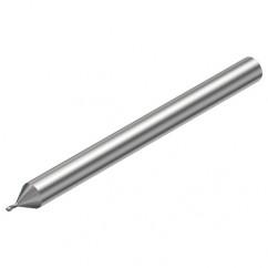 2P211-0040-PC 1620 0.4mm FL Straight Center Cut w/Cylindrical with Neck Shank - Americas Industrial Supply