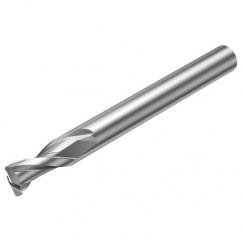 2S221-0400-030-NG H10F 4mm 2 FL Straight Corner Radius Center Cut w/Reduced Cylindrical .3mm/.012 smaller than Cutting Diameter Shank - Americas Industrial Supply