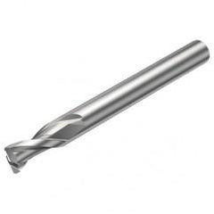 2S221-0400-030-NG H10F 4mm 2 FL Straight Corner Radius Center Cut w/Reduced Cylindrical .3mm/.012 smaller than Cutting Diameter Shank - Americas Industrial Supply