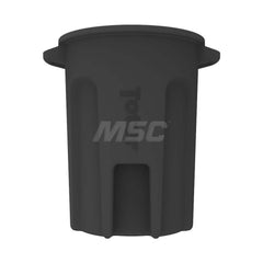 Trash Cans & Recycling Containers; Product Type: Trash Can; Container Capacity: 32 gal; Container Shape: Round; Lid Type: No Lid; Container Material: Plastic; Color: Black; Features: Integrated Handles Aids In Lifting Of Can & Improves Dumping Efficiency;