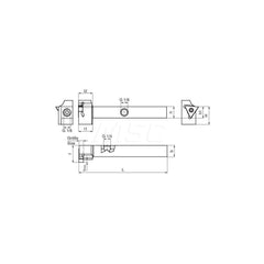 Guhring GH305.0500.500.90.04.L.IK External Left Hand Face Grooving 90 Deg Offset Thru Coolant Holder 1/2″ Square Shank