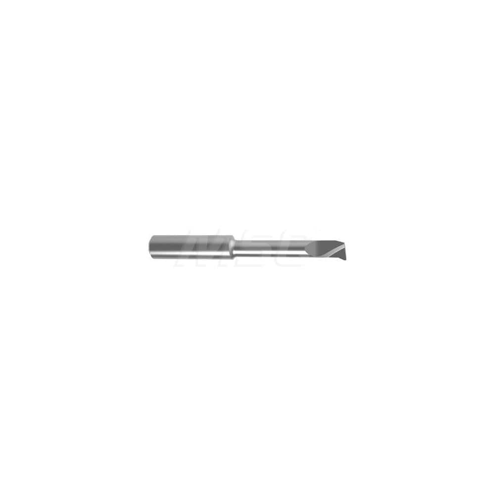 Internal Boring Bar: 0.2756″ Min Bore, 1.063″ Max Depth, Left Hand Cut, Carbide 2.0472″ OAL, 0.0039″ Corner Radius