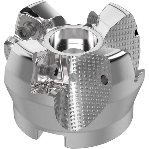 Seco - 50mm Cut Diam, 22mm Arbor Hole, 8mm Max Depth of Cut, 71° Indexable Chamfer & Angle Face Mill - 4 Inserts, SN.. Insert, Right Hand Cut, 4 Flutes, Through Coolant, Series R220.56 - Americas Industrial Supply