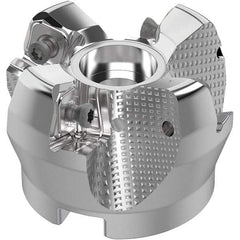 Seco - 50mm Cut Diam, 22mm Arbor Hole, 8mm Max Depth of Cut, 71° Indexable Chamfer & Angle Face Mill - 4 Inserts, SN.. Insert, Right Hand Cut, 4 Flutes, Through Coolant, Series R220.56 - Americas Industrial Supply