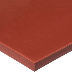 Sheet: Silicone Rubber, 36″ Wide, 36″ Long, Red Durometer 40, High Temperature Adhesive Backing