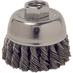 2-3/4″ Single Row Knot Wire Cup Brush, .020″ Steel Fill, M14 × 2.0 Nut - Americas Industrial Supply