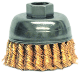 2-3/4" Single Row Wire Cup Brush - .020 Bronze; 5/8-11 A.H.; - Non-Sparking Wire Wheel - Americas Industrial Supply