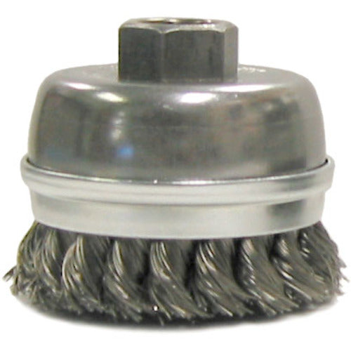 2-3/4″ Diameter - Banded Knot Steel Wire Cup Wheel - Americas Industrial Supply