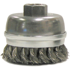 2-3/4″ Diameter - Banded Knot Steel Wire Cup Wheel - Americas Industrial Supply