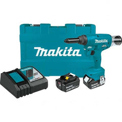 Makita - Cordless Riveters Fastener Type: Cordless Electric Riveter Closed End Rivet Capacity: All up to 1/4 - Americas Industrial Supply
