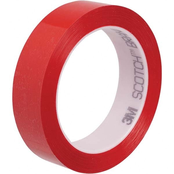 3M - 72 Yd x 1-1/2" Red Polyester Film Tape - Americas Industrial Supply