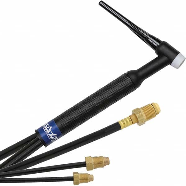 PRO-SOURCE - 350 Amp 12-1/2' Rubber Outfit 18 Water Cooled TIG Welding Torch Kit - Americas Industrial Supply